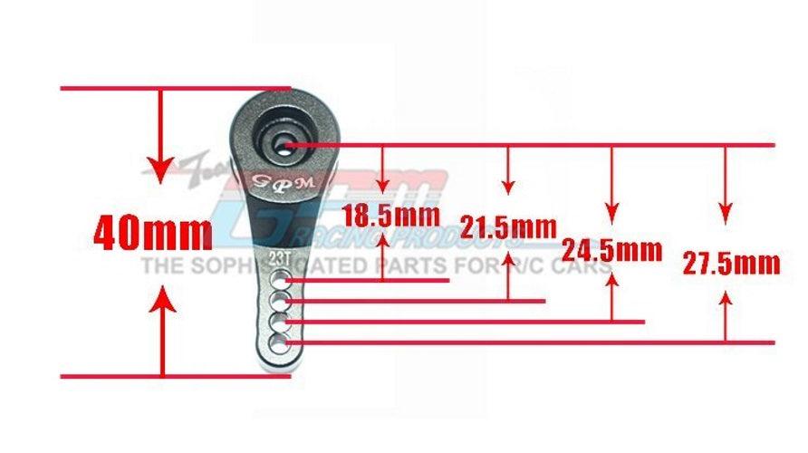 GPM Aluminum 23T Servo Horn /Built-in Spring Black Traxxas TRX-4