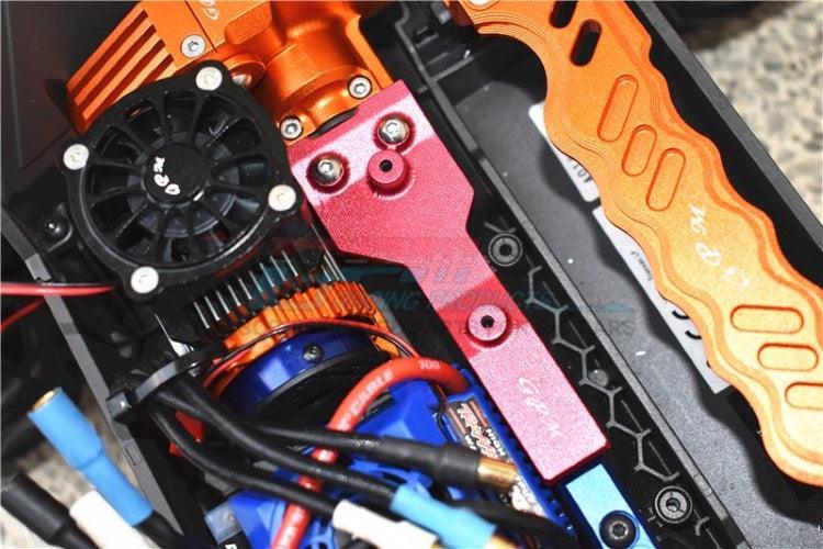 GPM TXMS016R-B Aluminum Rear Chassis Link Protector Blue Traxxas Maxx