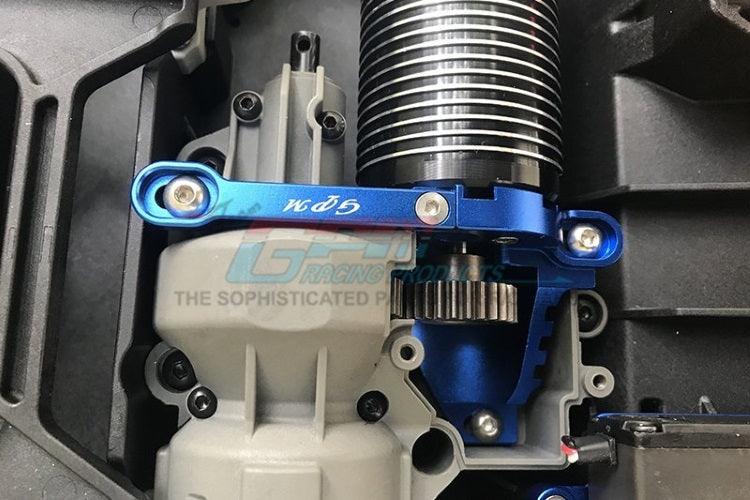 Gpm Aluminum Motor Mount /Heat Sink Fins Traxxas Unlimited Desert Racer Blue