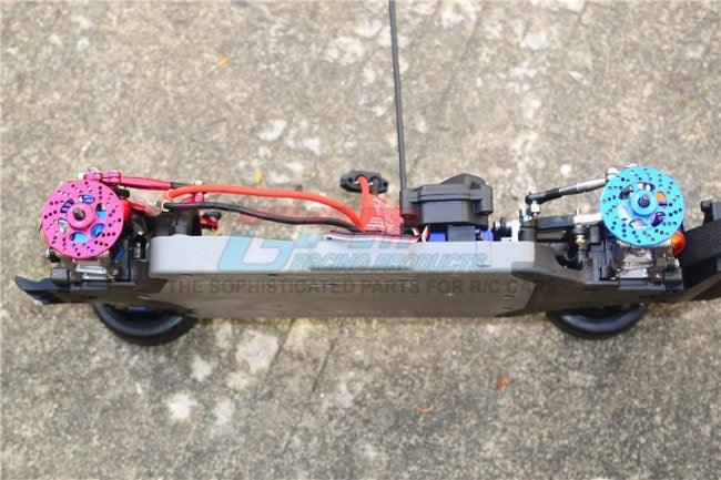 GPM ALUMINUM +1MM HEX WITH BRAKE DISC TRAXXAS 4-TEC / FORD MUSTANG GT BLUE