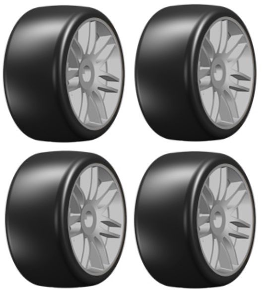 GRP GTH01-S7 1:8 GT T01 REVO S7 MediumHard Belted Tire W/Spoked