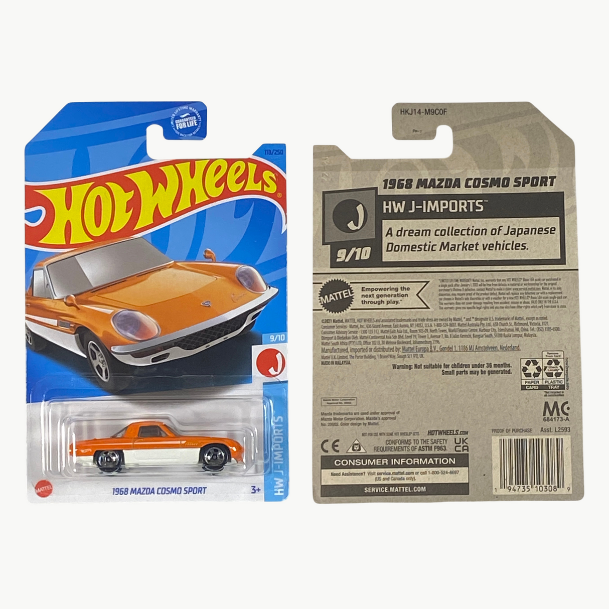 Hot Wheels 1968 Mazda Cosmo Sport | J-Imports Series 9/10