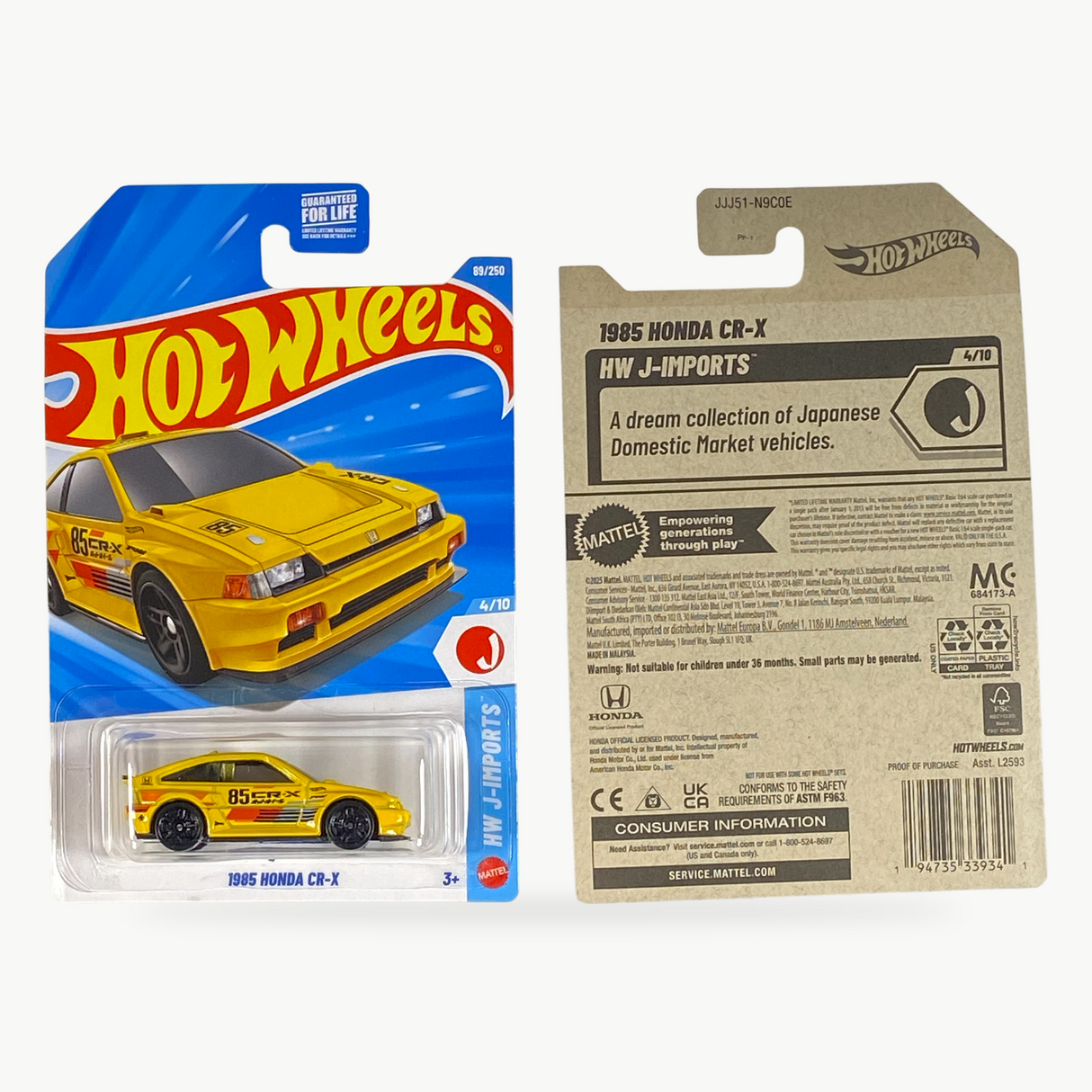 Hot Wheels 1985 Honda CR-X | J-Imports Series 4/10