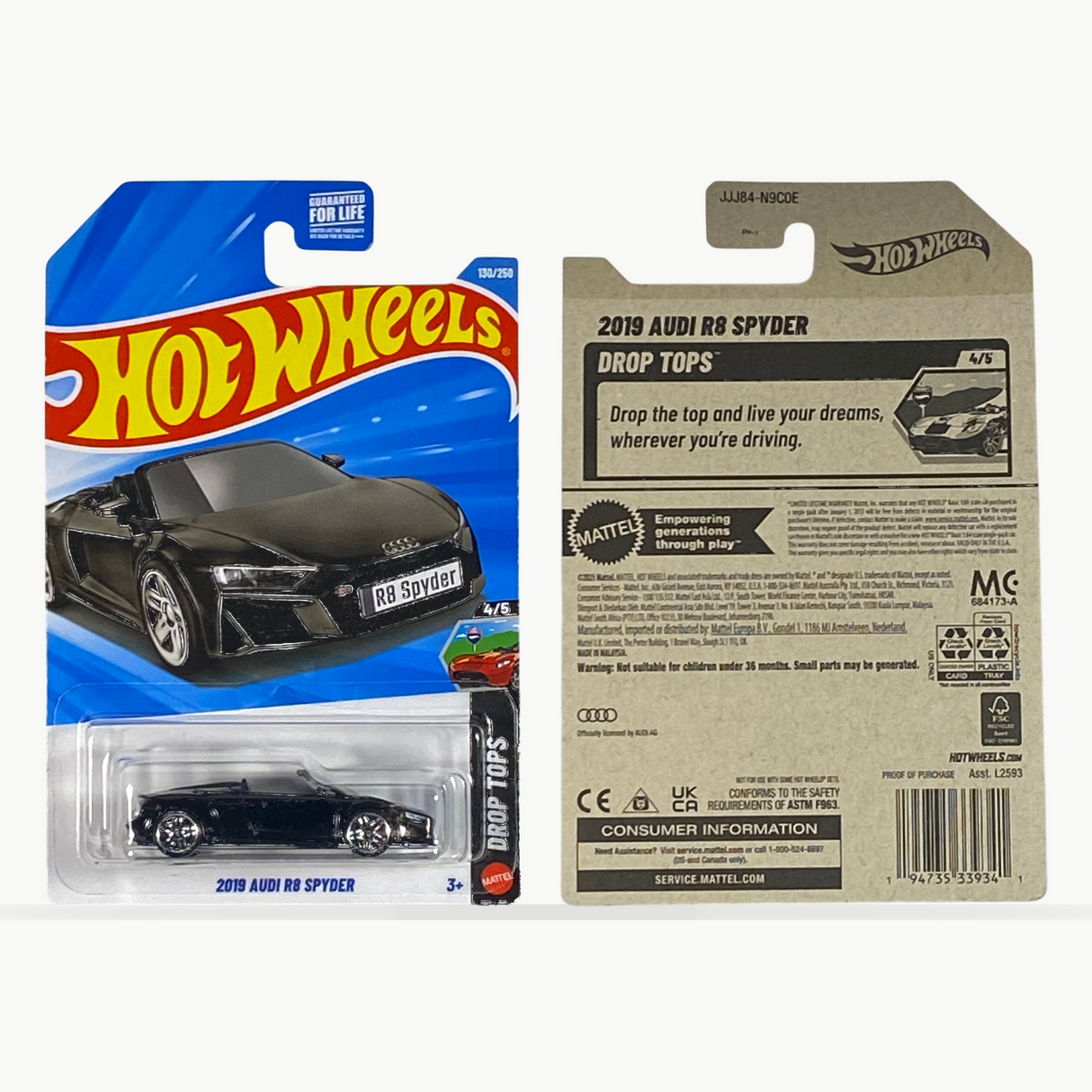 Hot Wheels 2019 Audi R8 Spyder | Drop Tops Series 4/5