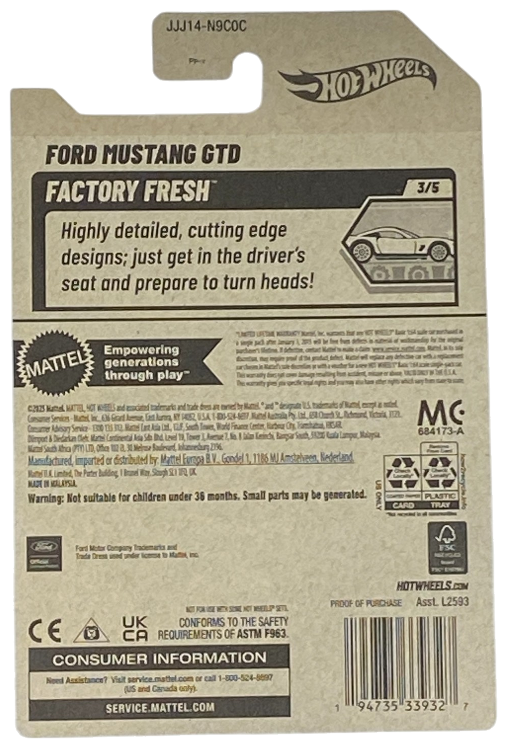 Hot Wheels Ford Mustang GTD | Factory Fresh Series 3/5