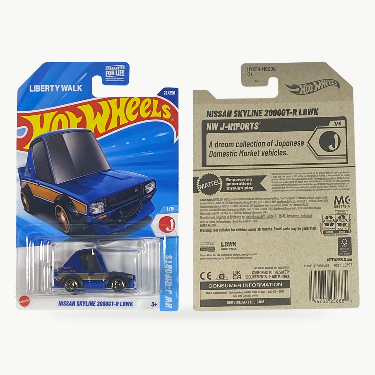 Hot Wheels Nissan Skyline 2000GT-R LBWK | J-Imports Series 1/5