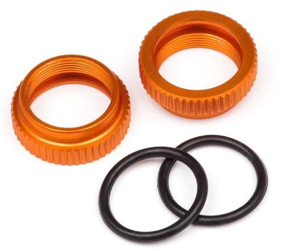Hpi 108072 Aluminum Shock Adjuster Orange For Aluminum Threaded Shock Set (2)