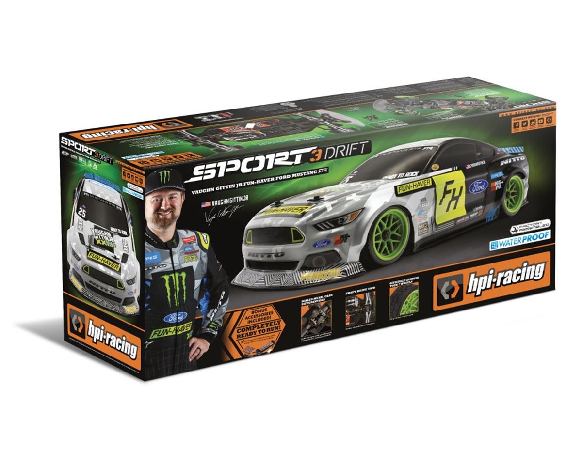 HPI 120094 Sport 3 Drift VGJR "Fun Haver" Ford Mustang 1/10 RTR 4WD Drift Car (V2) w/2.4GHz Radio, 7.2V Battery & Charger