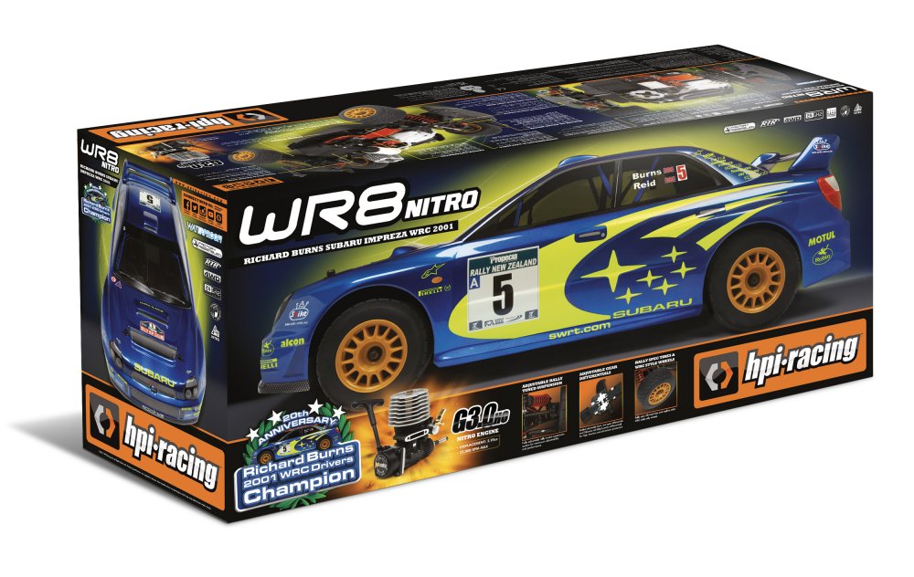 HPI WR8 Nitro 3.0 2001 WRC Subaru Impreza 1/8 Scale 4WD RTR Rally Car