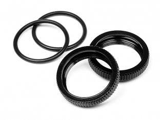 Hot Bodies 67528 Big Bore Shock Spring Adjust Nut Black (2) Vorza D8S
