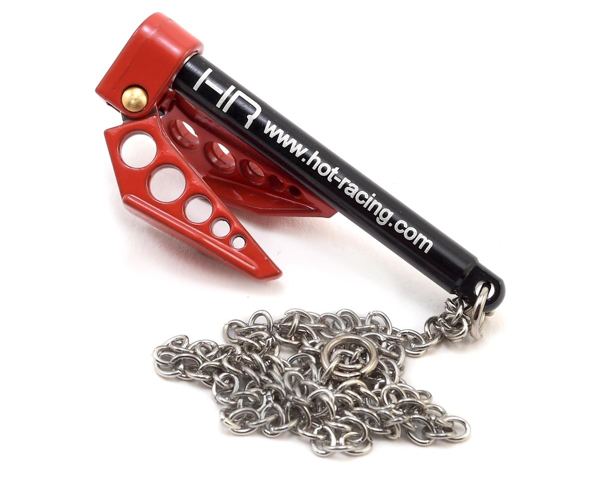 Hot Racing ACC838F02 1/10 Ancla de cabrestante plegable portátil (rojo/negro)