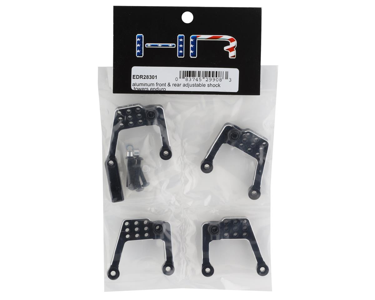 Hot Racing EDR28301 Enduro Aluminum Front & Rear Adjustable Shock Towers (Black)