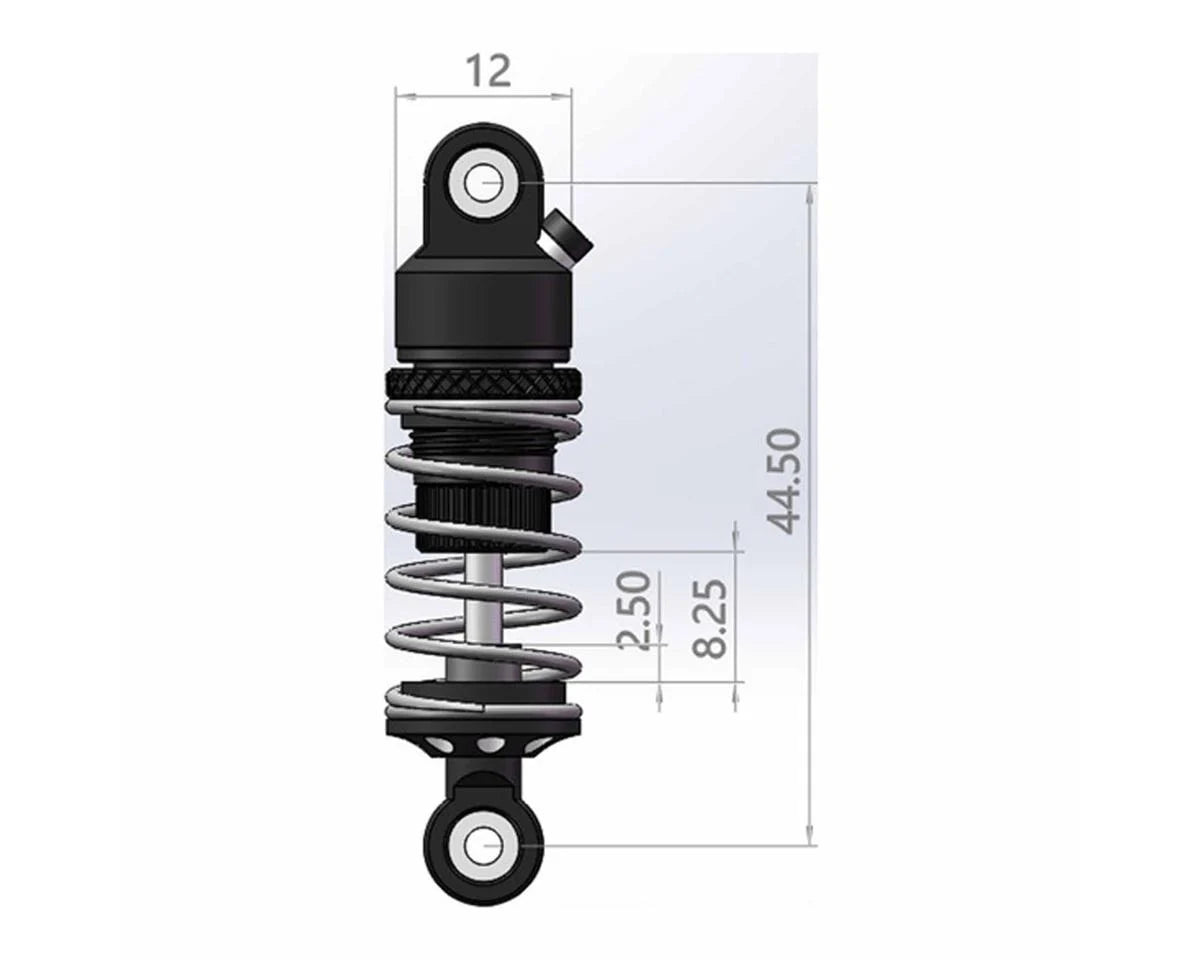 Hot Racing HRAGRM445NDP01 Losi® NASCAR 44.5mm Aluminum Threaded Oil Shocks (2)