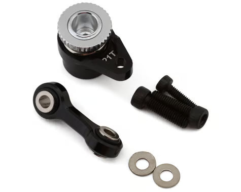 Hot Racing HRAGRM48SH21T Arrma Grom Aluminum Servo Saver Set (Black) (21T)