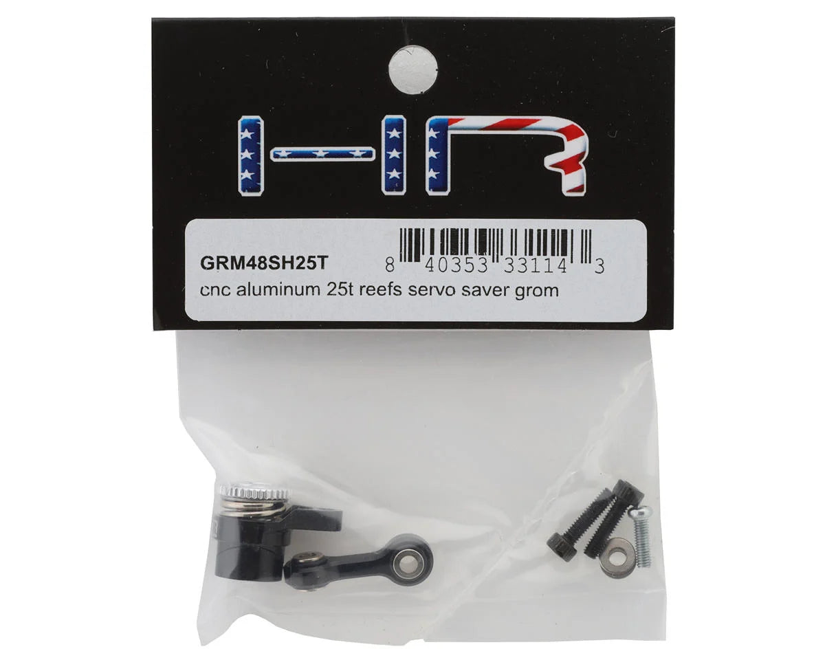 Hot Racing HRAGRM48SH25T Arrma Grom Aluminum Servo Saver Set (Black) (25T)