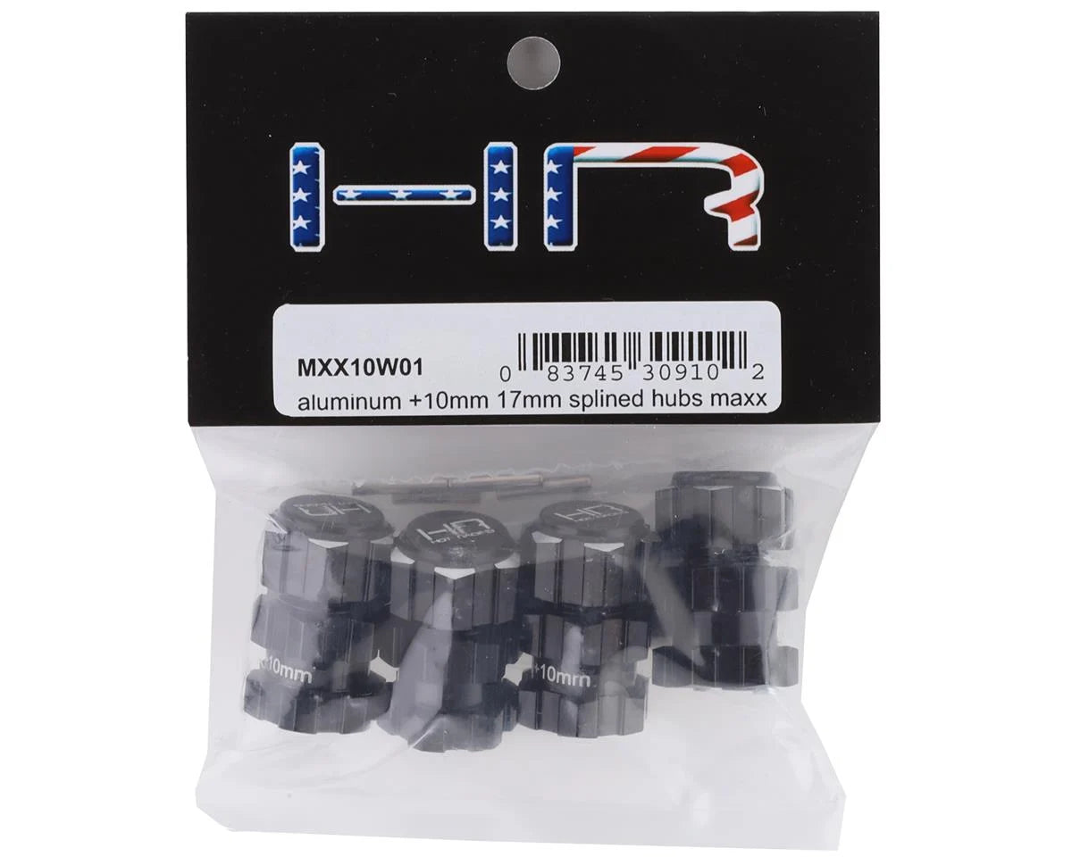 Hot Racing HRAMXX10W01 Aluminum +10mm 17mm Splined Hubs for Traxxas Maxx