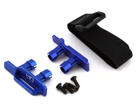 Hot Racing HRAMXX126X06 Tall Battery Hold-Downs for Traxxas Maxx (Blue)