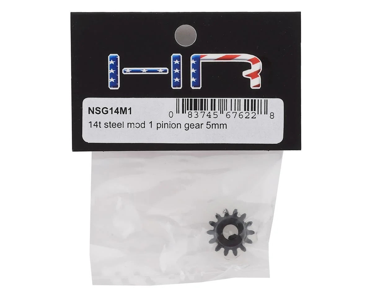 HOT RACING NSG14M1 Steel Mod 1 Pinion Gear w/5mm Bore (14T)