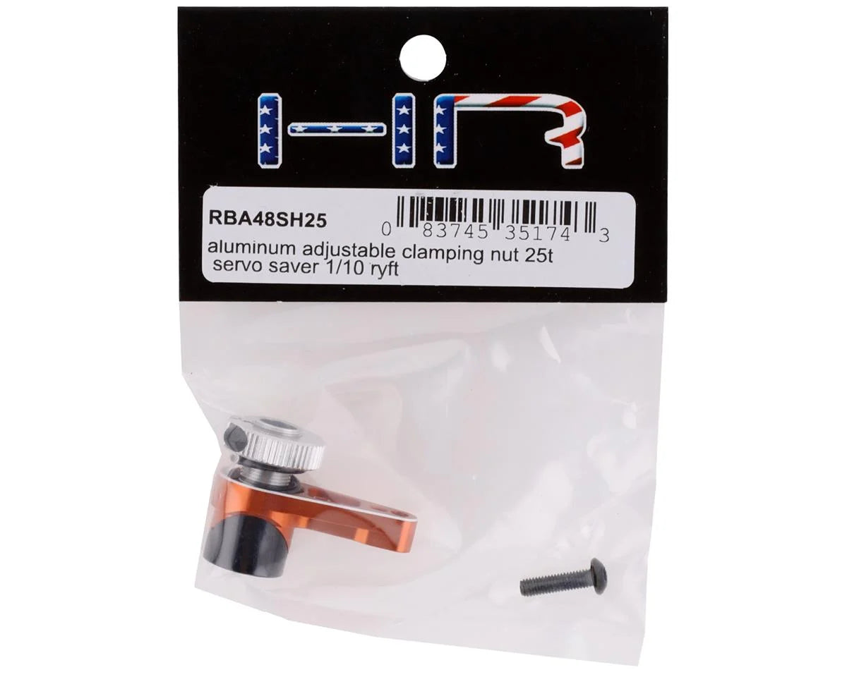 Hot Racing HRARBA48SH25 Axial RBX10 Ryft Aluminum Adjustable Clamping Nut Servo Saver (25T)