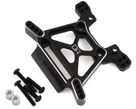 Hot Racing HRARUF2801 Aluminum Front Shock Tower for Rustler 4X4 (Black)