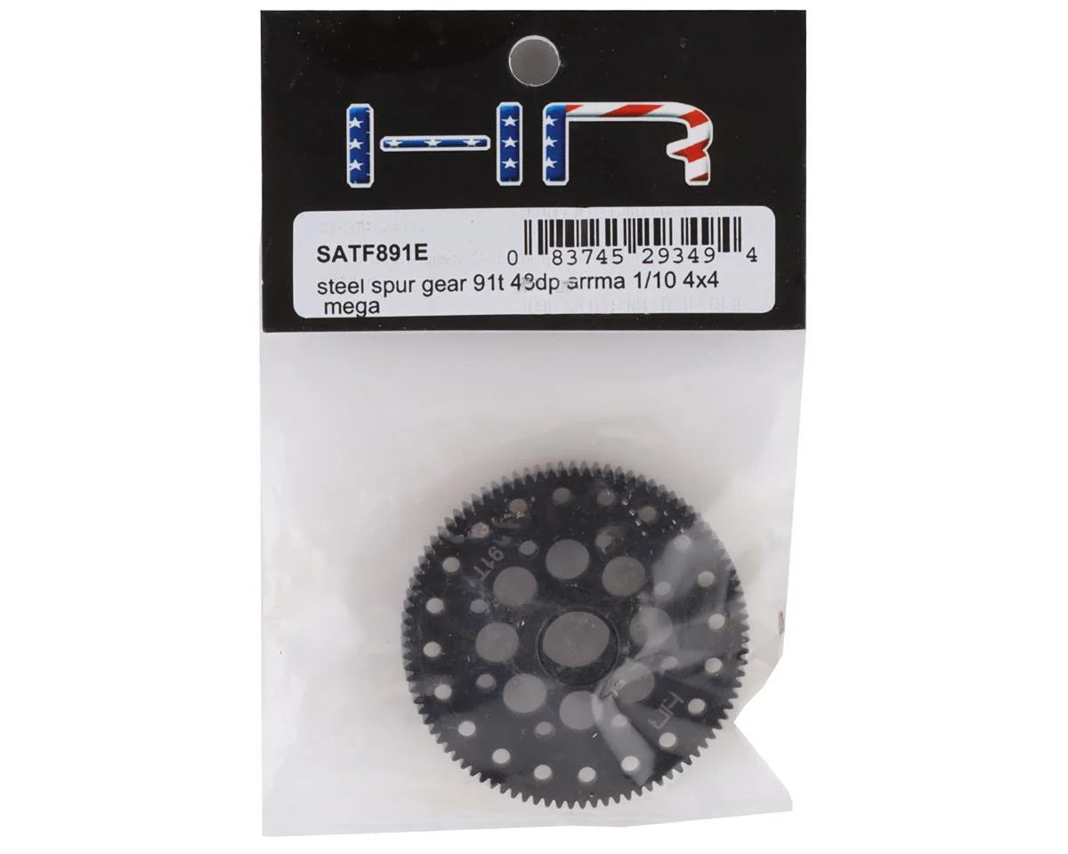 Hot Racing HRASATF891E Arrma 4x4 Steel 48P Spur Gear (91T)