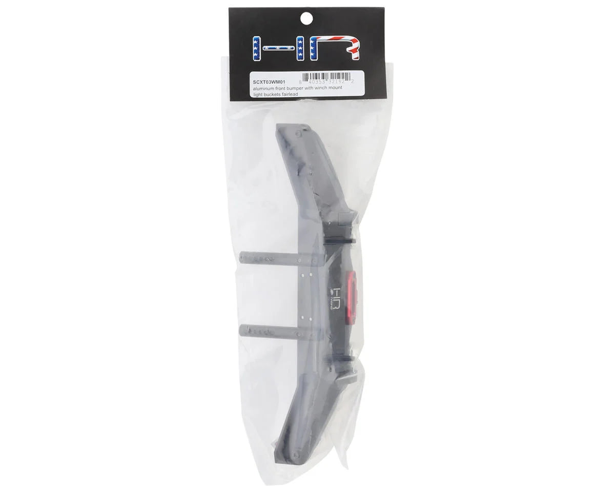 Hot Racing HRASCXT03WM01 Aluminum Front Bumper for Traxxas® TRX-4™ w/Winch Mounts & Light Buckets