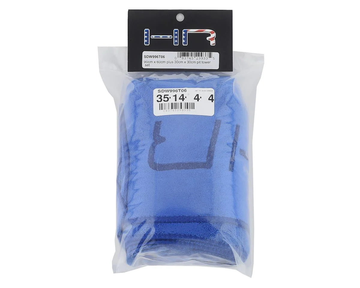 Hot Racing HRASDW996T06 Pit Towel Set (Blue) (2) (90x60cm/30x30cm)