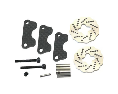 Hot Racing HRASJT39DG Carbon Dual Steel Wave Brake Disk Kit for Traxxas Jato 3.3