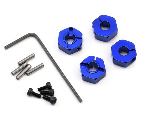 Hot Racing HRASLF1006 Aluminum Locking 12mm Wheel Hex Kit for Traxxas Slash 4x4 (Blue)