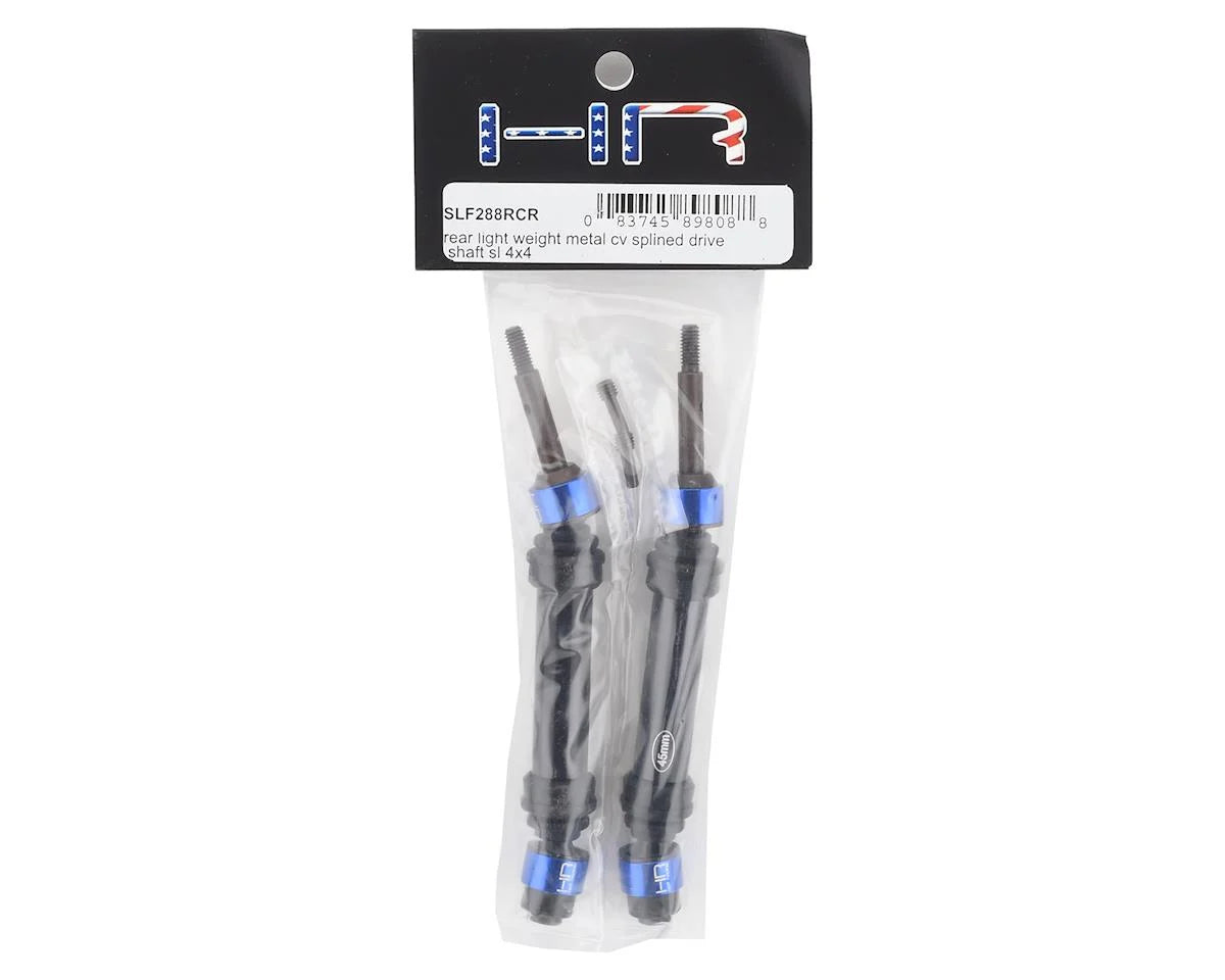 Hot Racing HRASLF288RCR Rear Light Weight Metal CV Splined Drive Shafts for Traxxas Slash 4x4