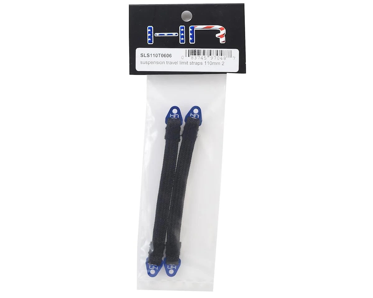 Hot Racing HRASLS110T0606 110mm Suspension Travel Limit Straps (2) (Blue)