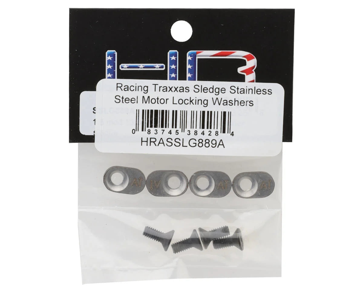 Hot Racing HRASSLG889A Stainless Steel Motor Locking Washers for Traxxas Sledge (1.5 Mod 13/34)