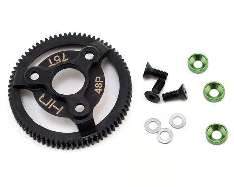 Hot Racing HRASTE875 48P Hardened Steel Spur Gear for Traxxas 2WD (75T)