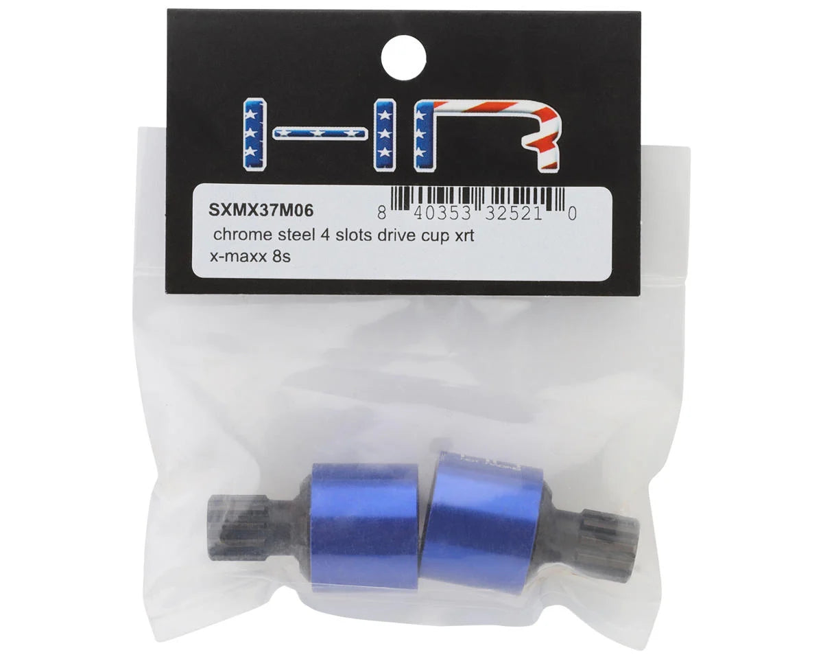 Hot Racing HRASXMX37M06 Chrome Steel 4-Slot Drive Cups for Traxxas XRT (2)