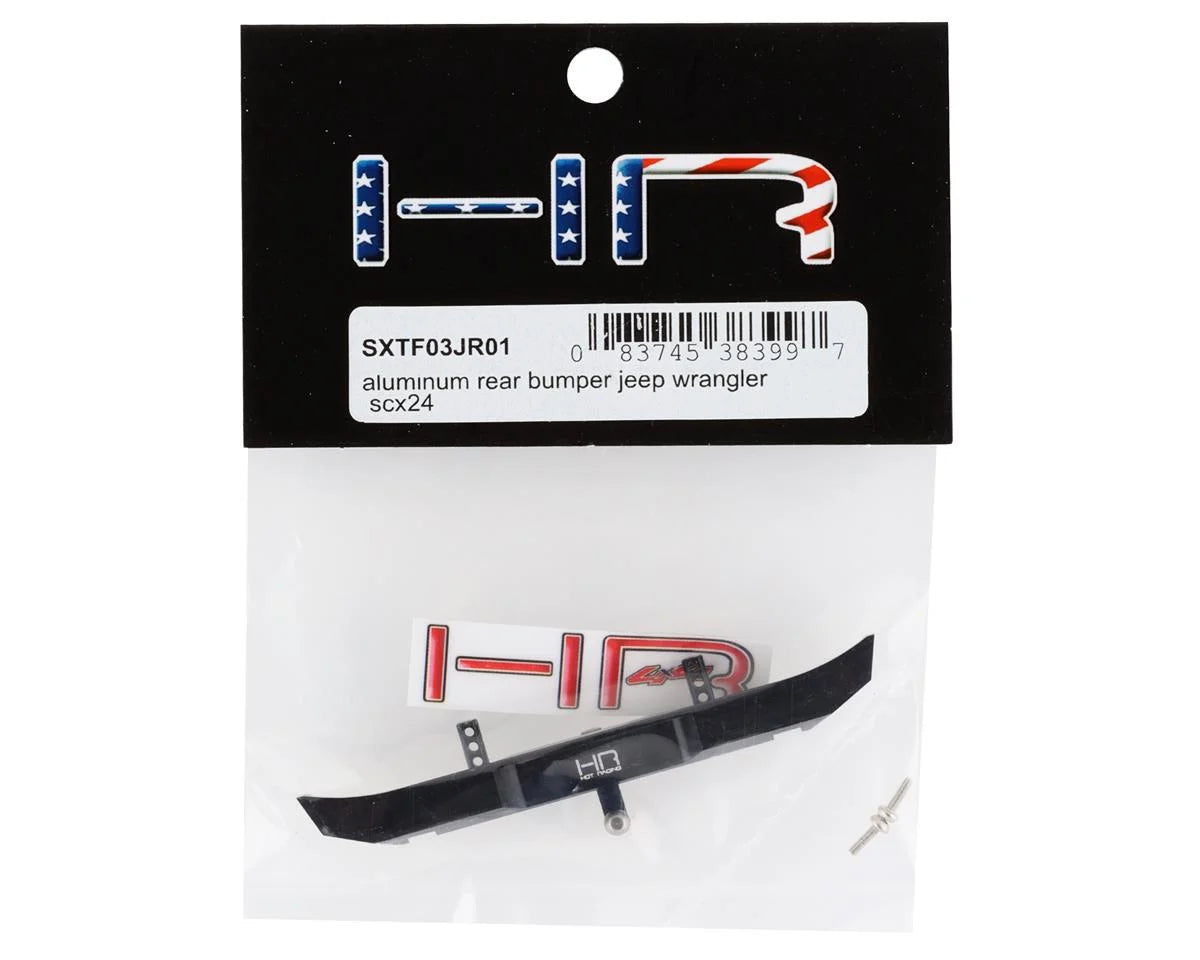 Hot Racing HRASXTF03JR01 Axial SCX24 Aluminum Rear Bumper (Black) (AXI00002V2)