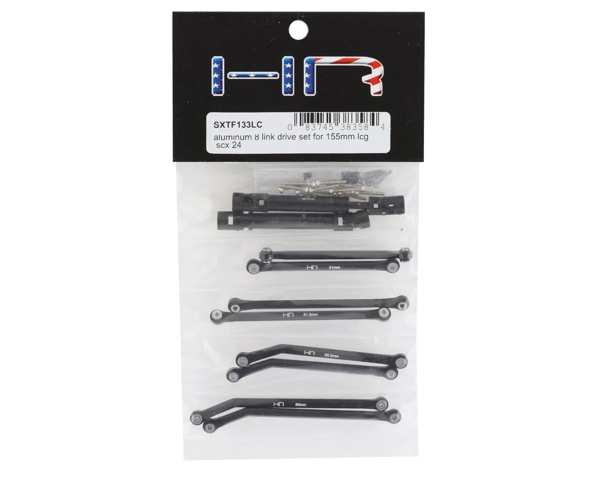 Hot Racing HRASXTF133LC Axial SCX24 Aluminum 8 Link Drive Set (155mm LCG)