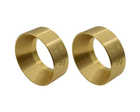 Hot Racing Axial SCX24 Brass KMC Machete Wheel Weights (2) (9g)