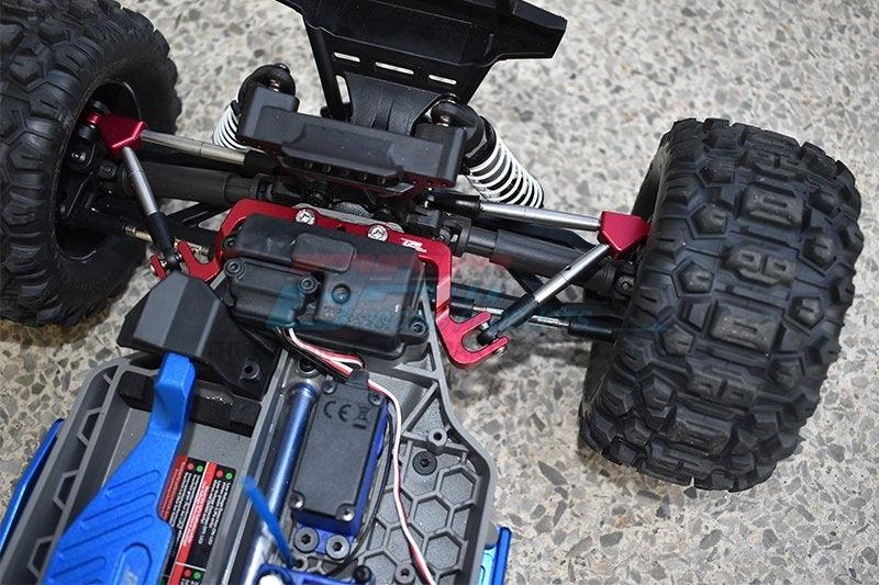 GPM ALUMINUM FRONT TIE RODS WITH STABILIZER FOR C HUB TRAXXAS HOSS 4X4 VXL BLACK