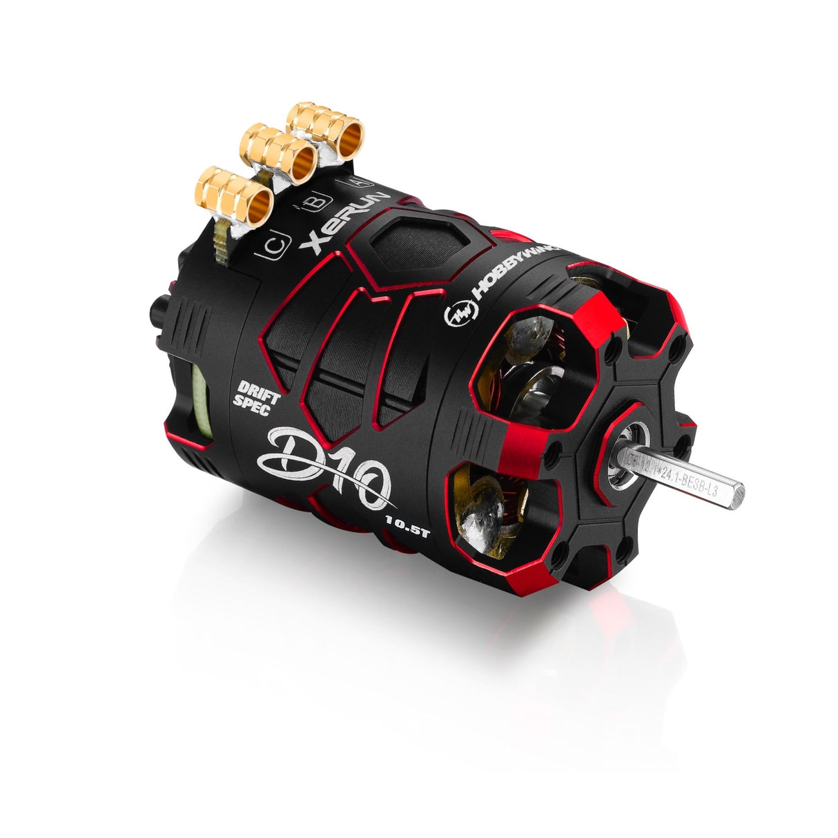 HobbyWing 30401135 Xerun D10 Brushless Drift Motor - 10.5T 4600kv, Passion Edition (Red)