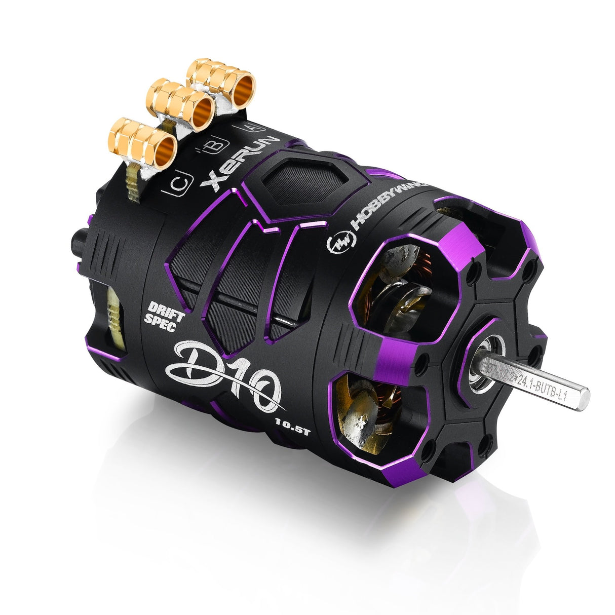 HOBBY WING 30401136 Xerun D10 Brushless Drift Motor - 10.5T 4600kv, Spirit Edition (Purple)