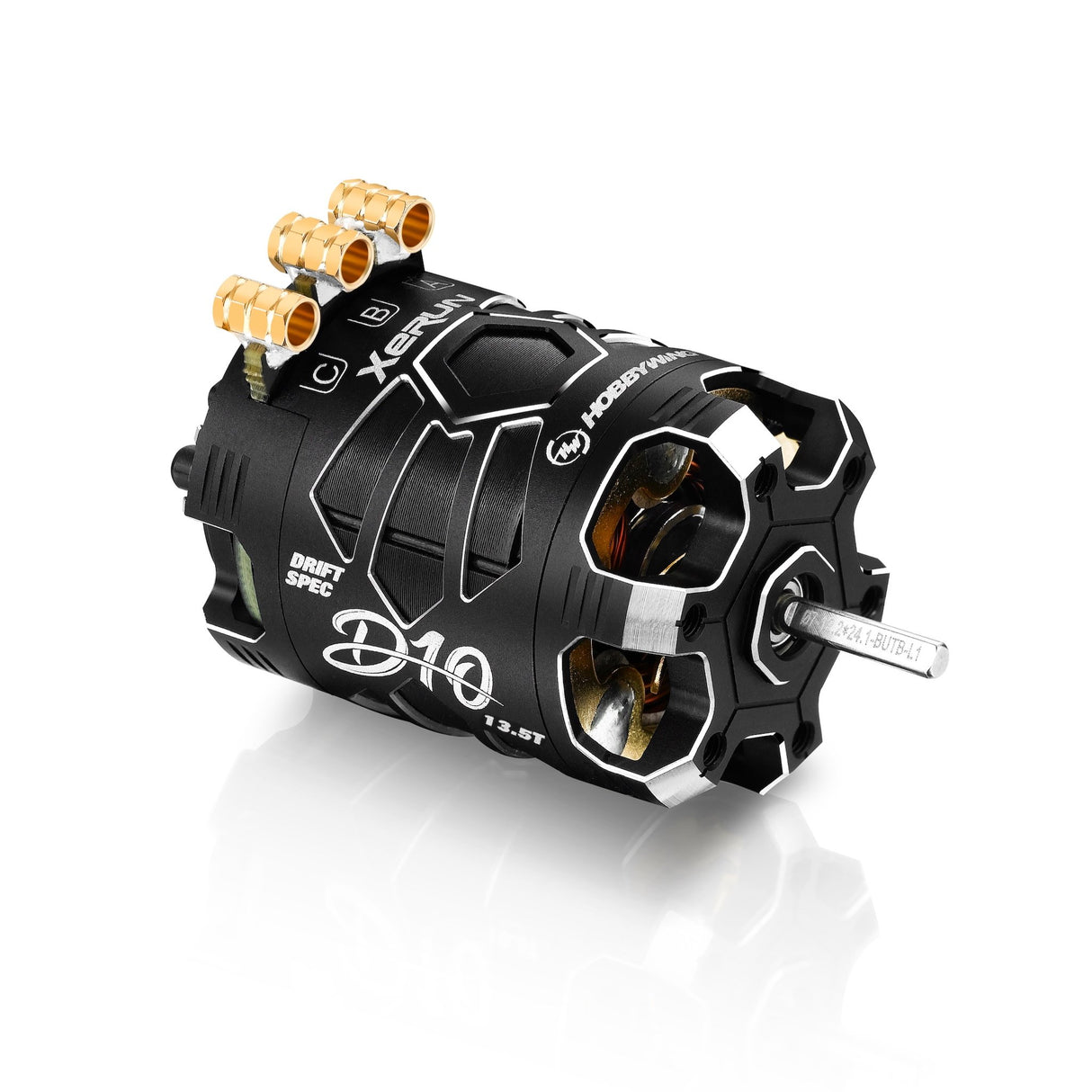 HobbyWing 30401137 Motor de deriva sin escobillas Xerun D10 -13,5 T, 2900 kv, edición Stealth (negro)