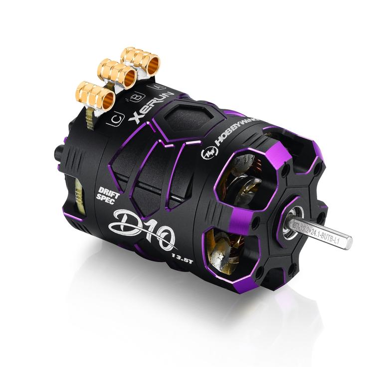 HobbyWing 30401139 Motor de deriva sin escobillas Xerun D10 - 13,5 T, 2900 kv, edición Spirit (púrpura)