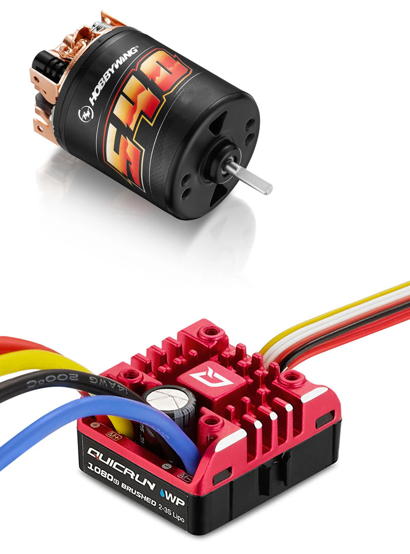 HOBBYWING 38020350 QuicRun 1080 G2 ESC with Brushed 540, 40T Motor Combo