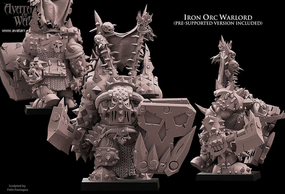 3D printed Iron Orc Warlord by Avatars of War