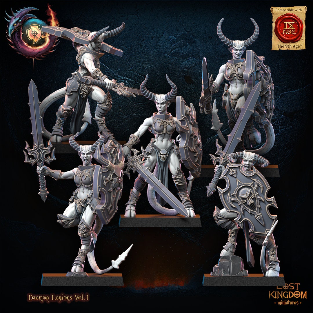 3D Printed Succubi Squad x10 by Lost Kingdom Miniatures