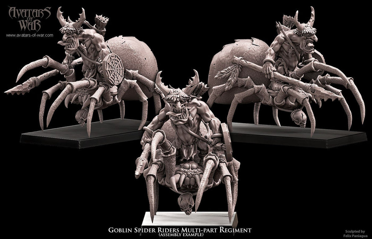 3D printed Goblin Spider Riders by Avatars of War