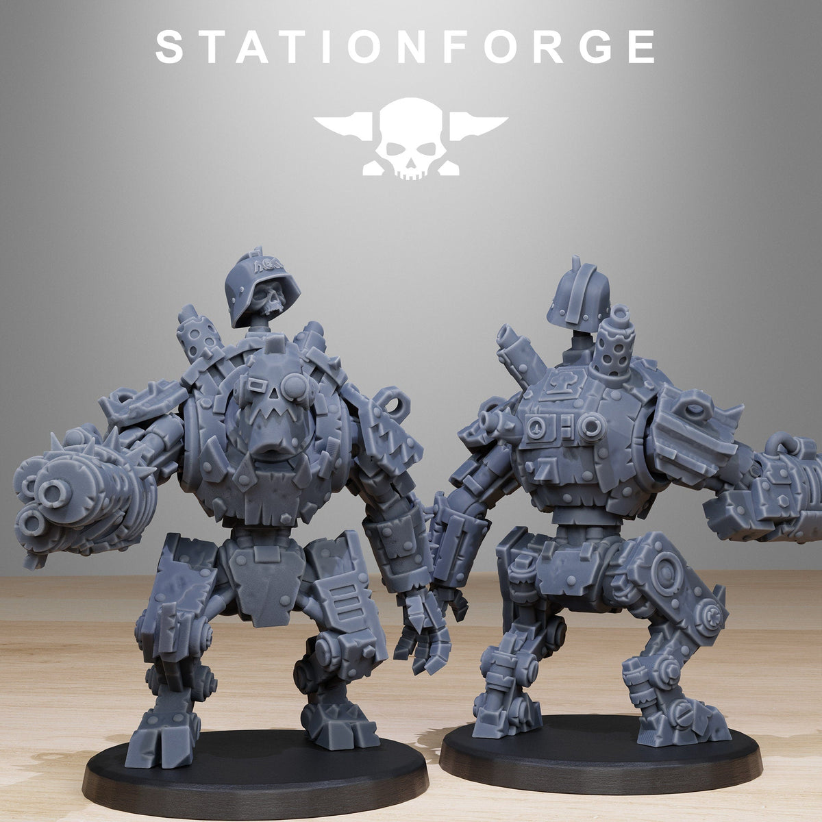 3D Printed Orkaz Bots Infantry by StationForge Miniatures