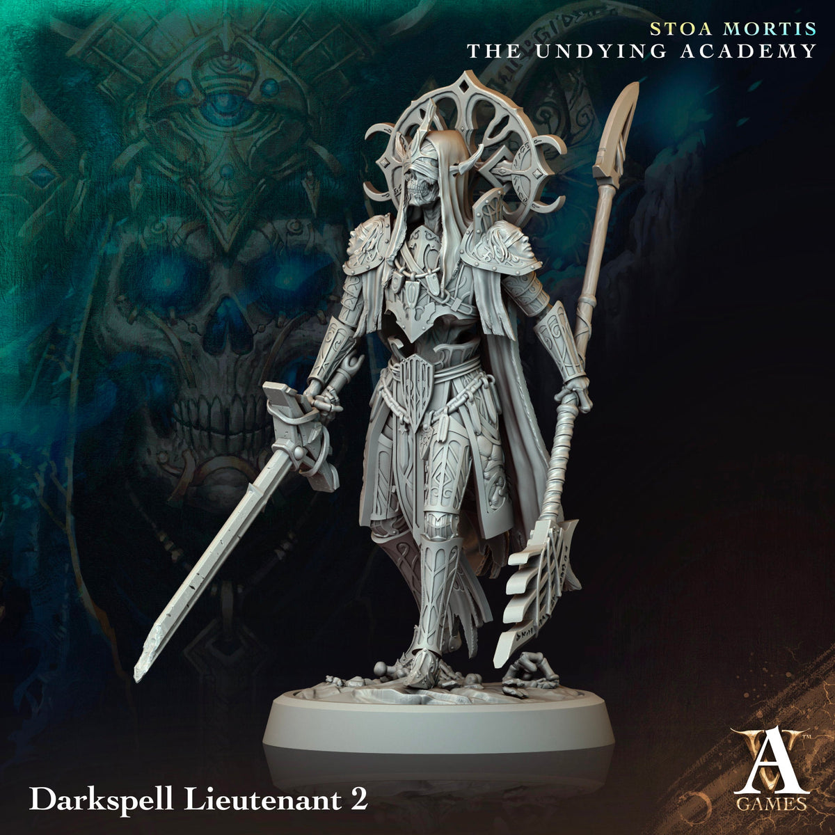 3D Printed Darkspell Lieutenant by Archvillain Games