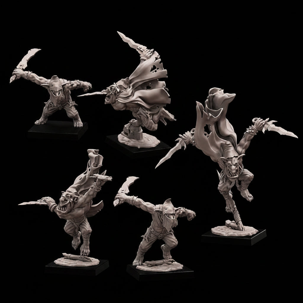 3D printed Goblin Nasty Gits x3 by Avatars of War