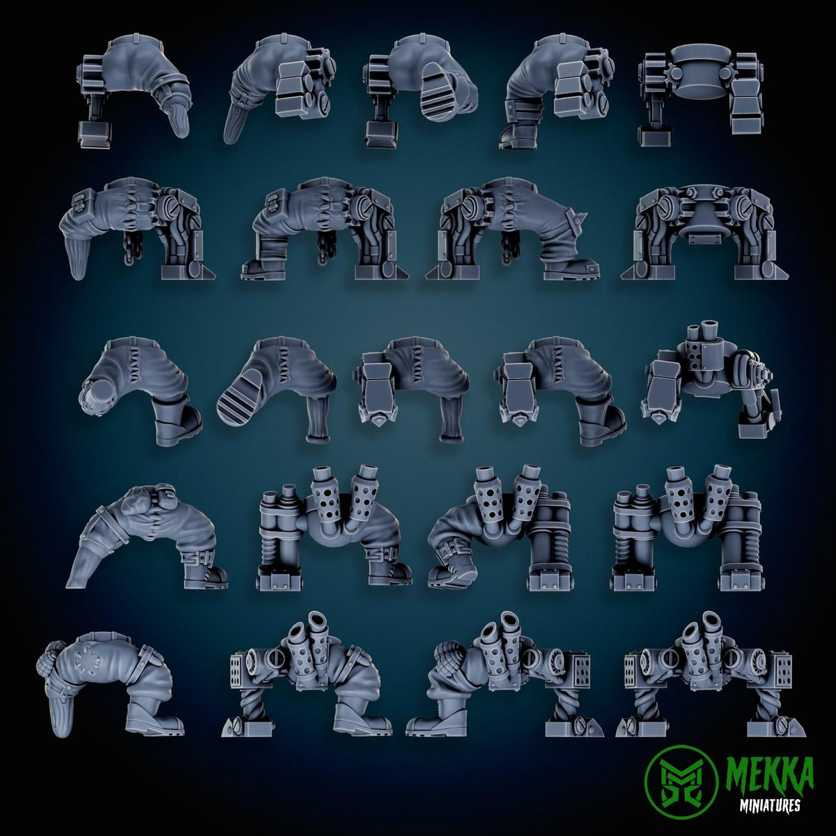 3d Printed Cybork Legs by Mekka Miniatures